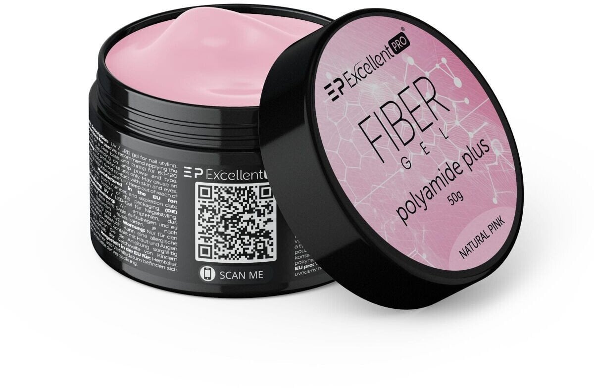 Excellent PRO Fiber Gel Polyamide Plus żel budujący Natural Pink 50g