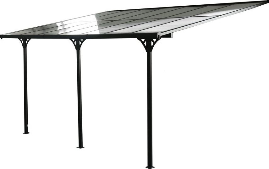 vidaXL Westmann Aluminiowy dach tarasowy Bruce Czarny 300x435x270 cm