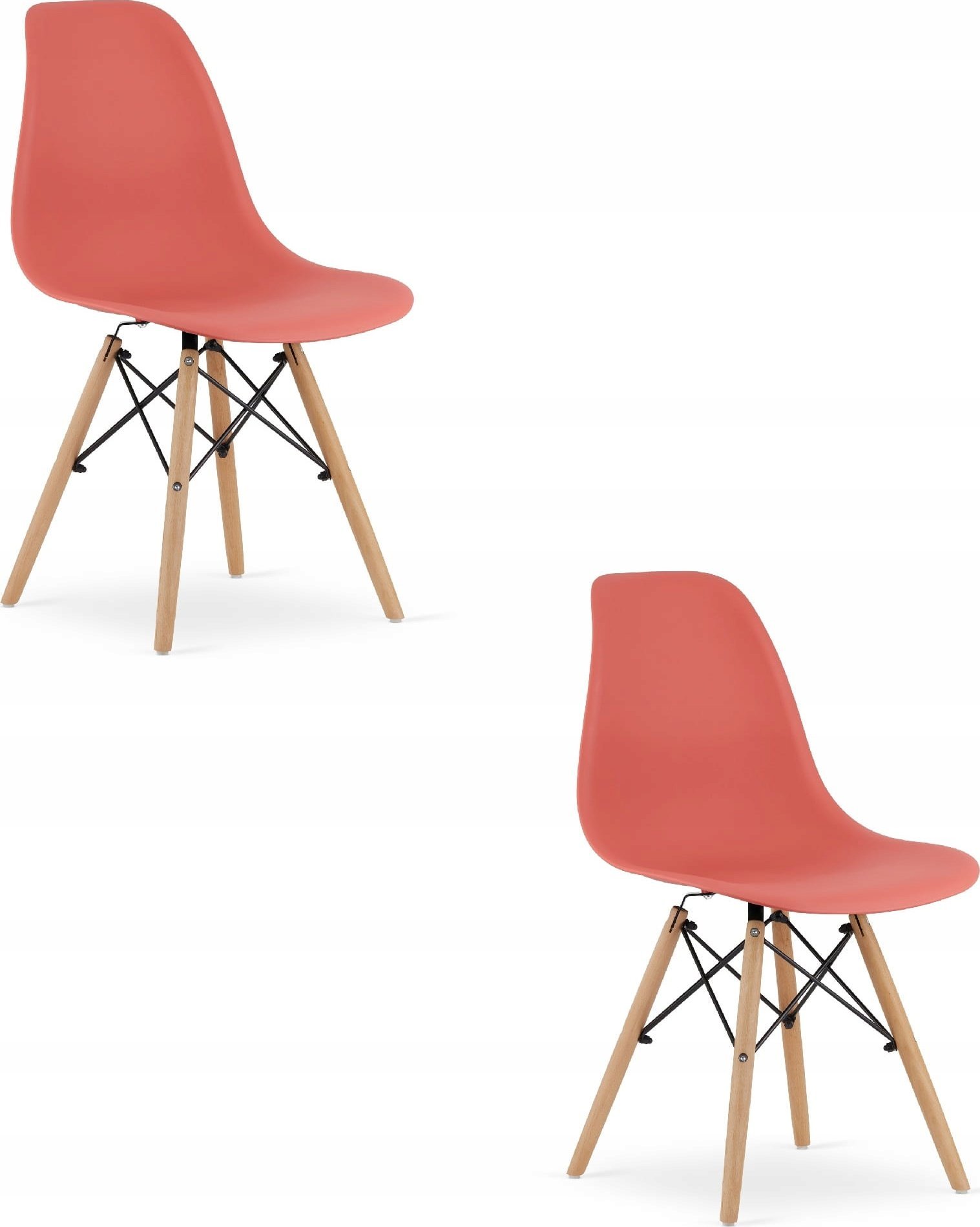 Leobert Krzesło OSAKA cynober / nogi naturalne x 2