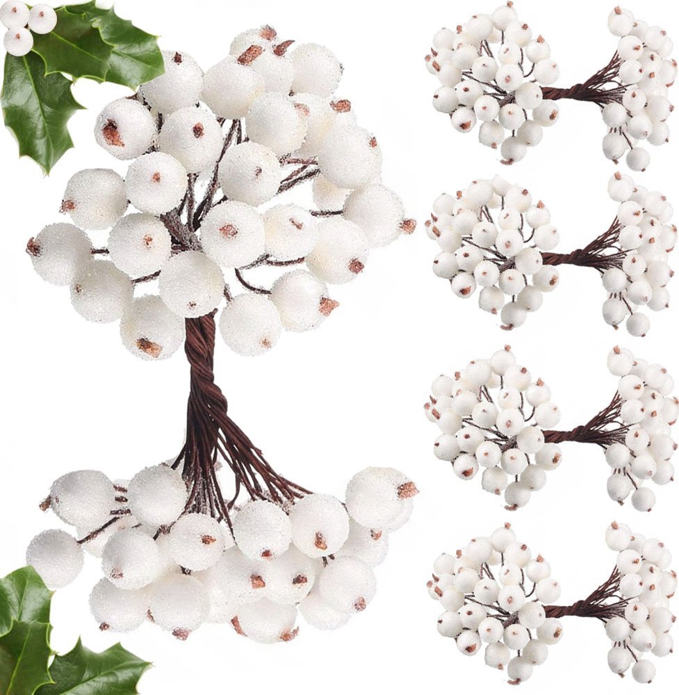 Verk Jarzębina oszroniona biała ozdoba świąteczna 5 szt Jarzębina oszroniona biała ozdoba świąteczna 5 szt