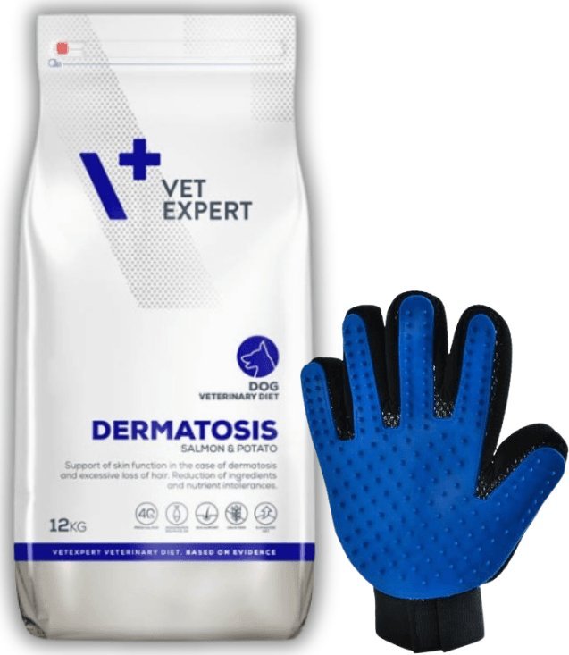 VetExpert VETEXPERT Dog Dermatosis Salmon Potato 12kg + Rękawica do czesania GRATIS!