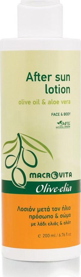 Macrovita OLIVE-ELIA łagodzące mleczko do twarzy i ciała po opalaniu z bio-składnikami 200ml