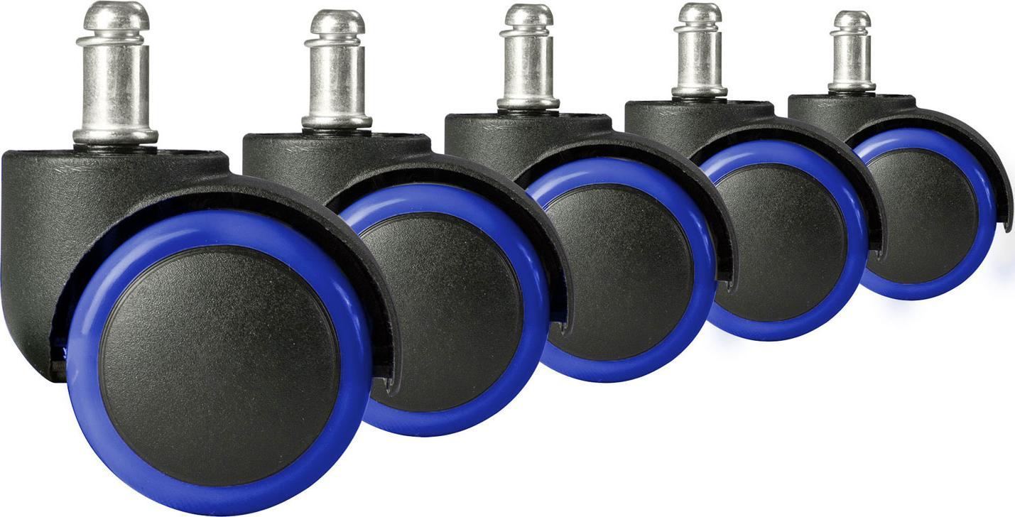 Sofotel kółka do fotela gumowane miękkie 5 szt. niebieskie