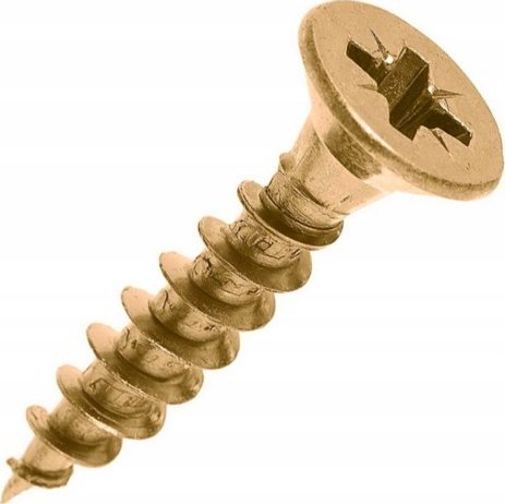 Wkręt-met Wkręty hartowane do drewna 3x12mm 65szt PZ2 złote