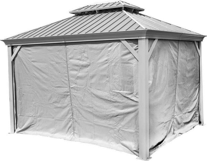 vidaXL Sojag Zasłony z klipsami do Altany Messina 1216 Zasłony z klipsami Kolor ciemnoszary