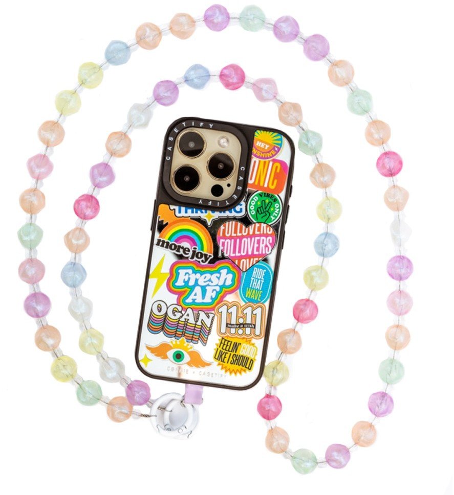 Smycz do telefonu i torebki, wielokolorowa