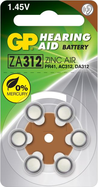 GP Bateria do aparatów słuchowych PR41 160mAh 6 szt.