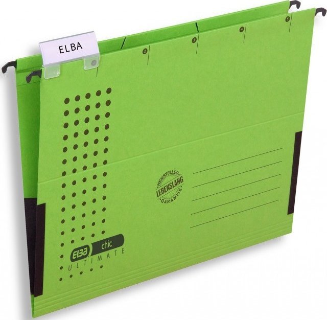 Elba TECZKA ZAWIESZANA ELBA A4 Z BOKAMI ZIELONA -