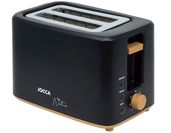 Toster Jocca Toster na 2 kromki czarny/ z drewnianymi detalami 2185N