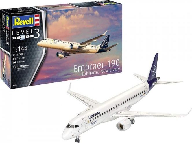 Revell Model plastikowy Embraer 190 Lufthansa New Livery
