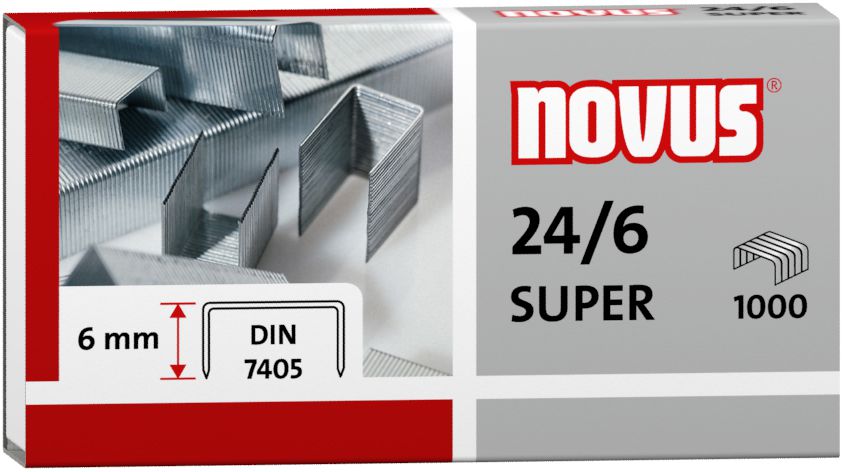 Novus Zszywki 24/6 DIN super x 1000 (4009729003688)