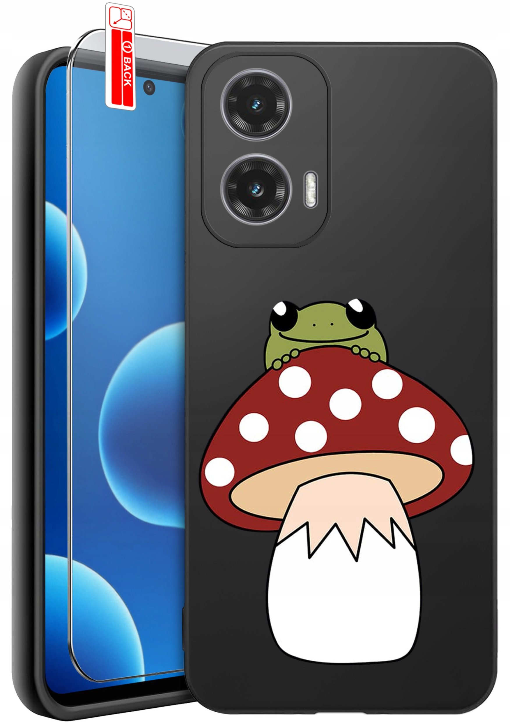 ETUI do Motorola Moto G45 5G | WZORY | SILIKONOWE MATT CASE + SZKŁO 9H