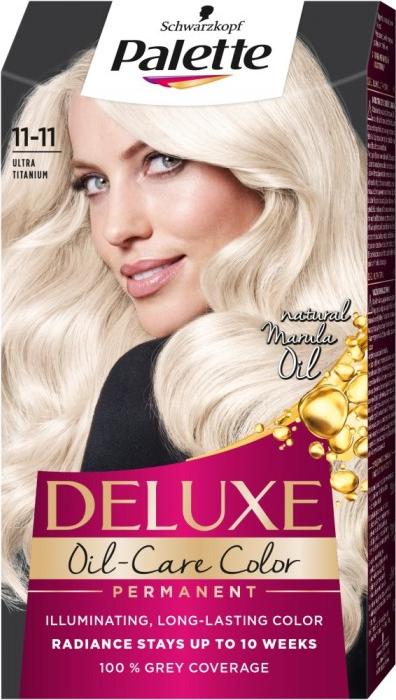 Palette PALETTE_Deluxe Oil-Care farba do włosów trwale koloryzująca z mikroolejkami 11-11 Blond Ultra Titanium