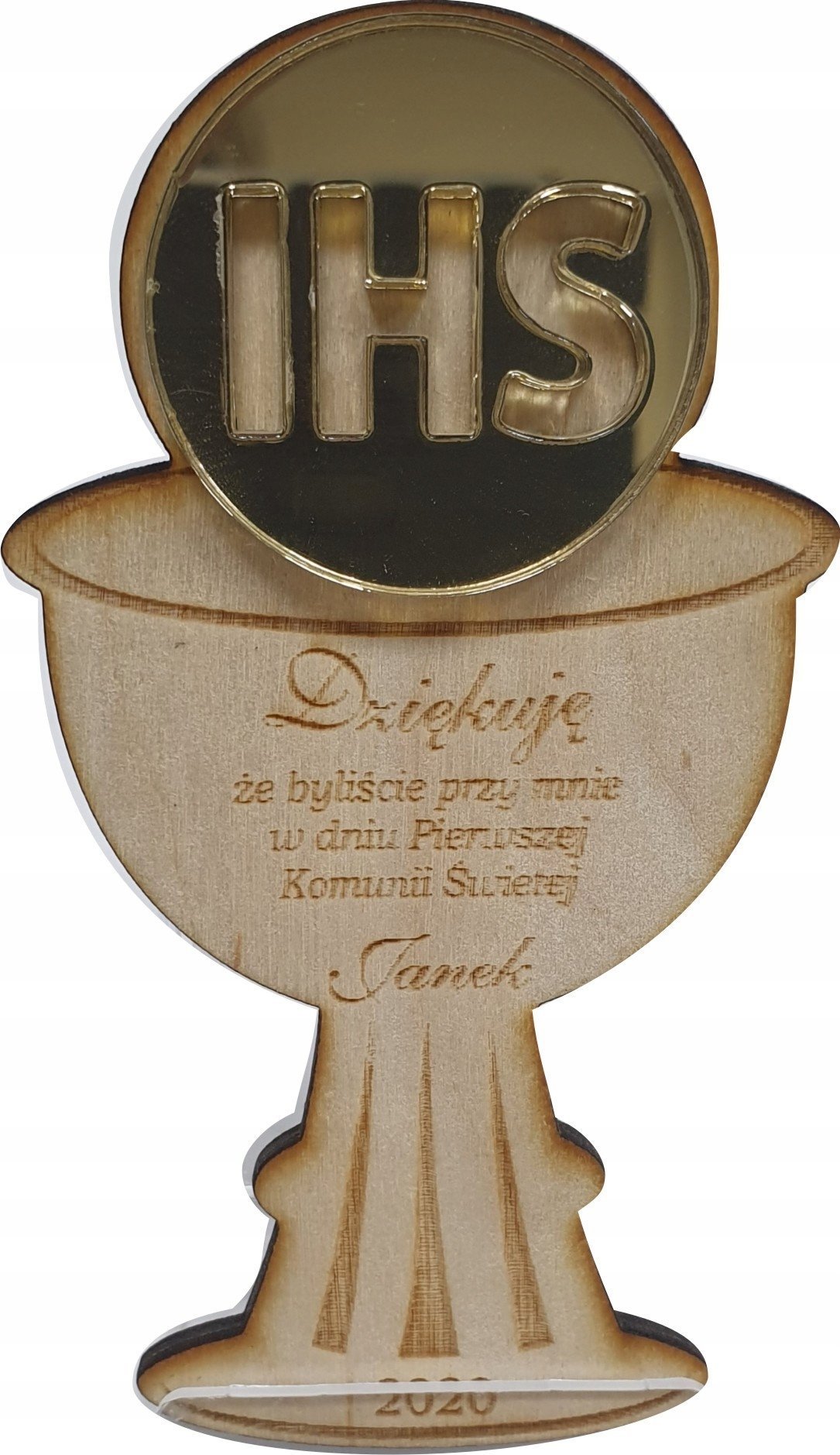 details Podziękowanie pamiątka kielich magnes komunia
