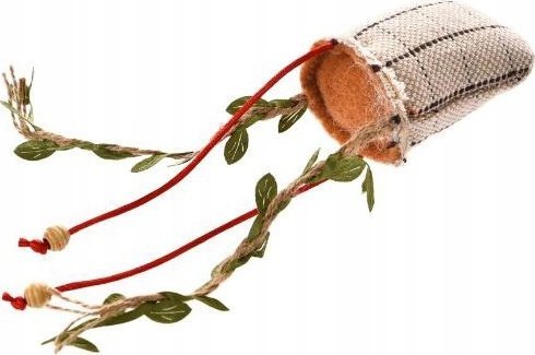 Barry King Zabawka dla kota, lniana poduszka ze sznurkami, 22x6cm