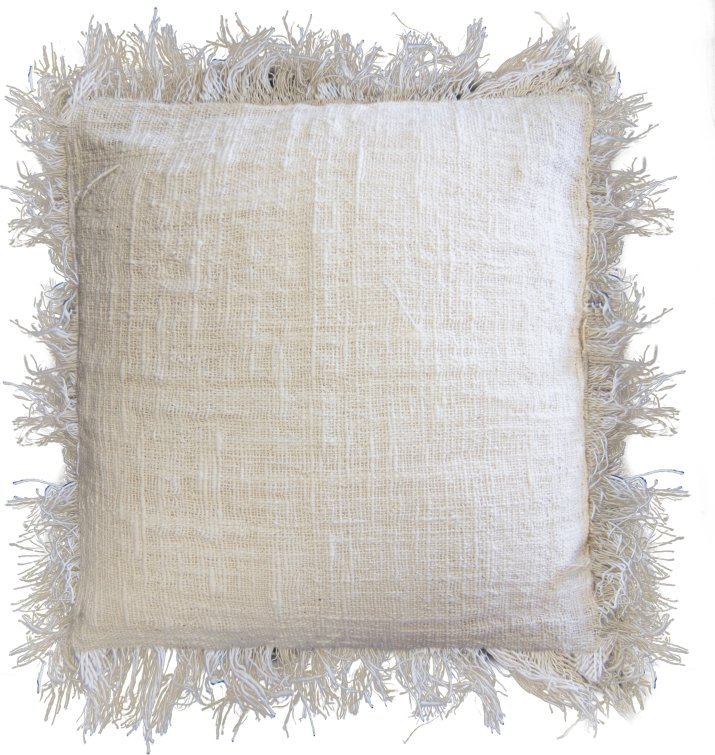 Eurofirany Lniana Poszewka z Frędzlami - Natural 60 x 60 cm