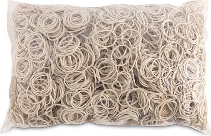 Office Products Gumki Recepturki Office Products, Średnica 25Mm, 1,5X1,5Mm, 60% Kauczuku, 1000G, Zgrzewka, Białe