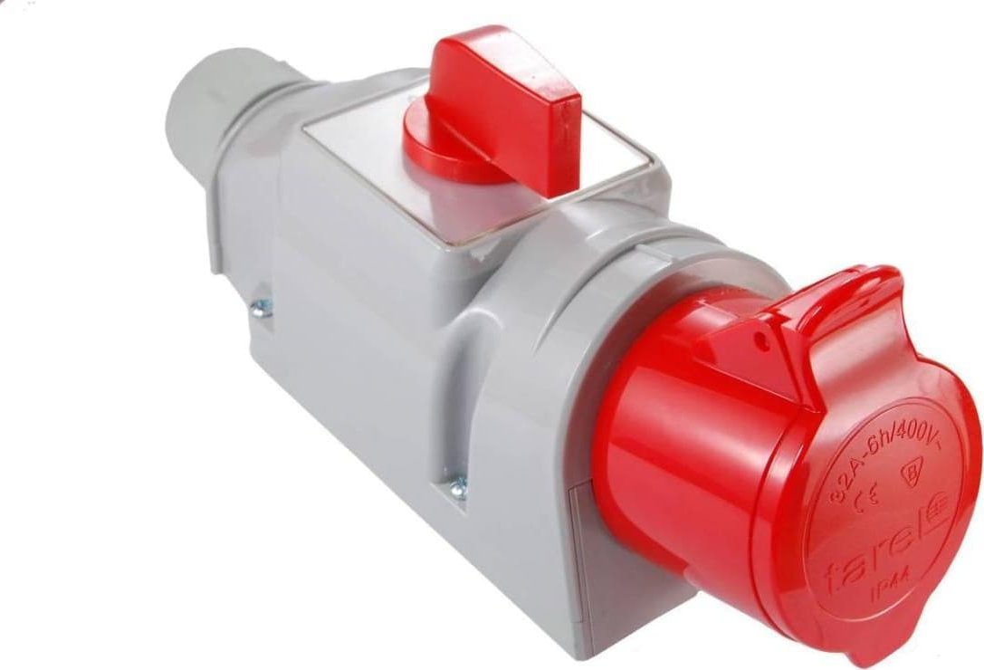 Tarel Gniazdo 32A/5 z wyłącznikiem 0-1 187