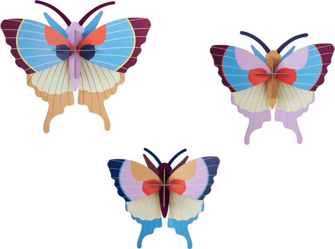 Model kartonowy 3D Wall Art - Plum Fringe.. 3szt