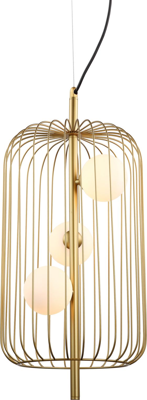 Lampa wisząca Italux Hayden industrial złoty (MDM-3934/3 GD)