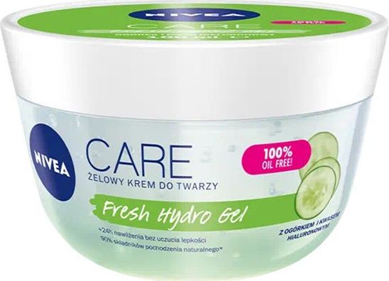 Nivea Care Fresh Hybrid Gel żelowy krem do twarzy do cery tłustej i mieszanej z kwasem hialuronowym 100ml