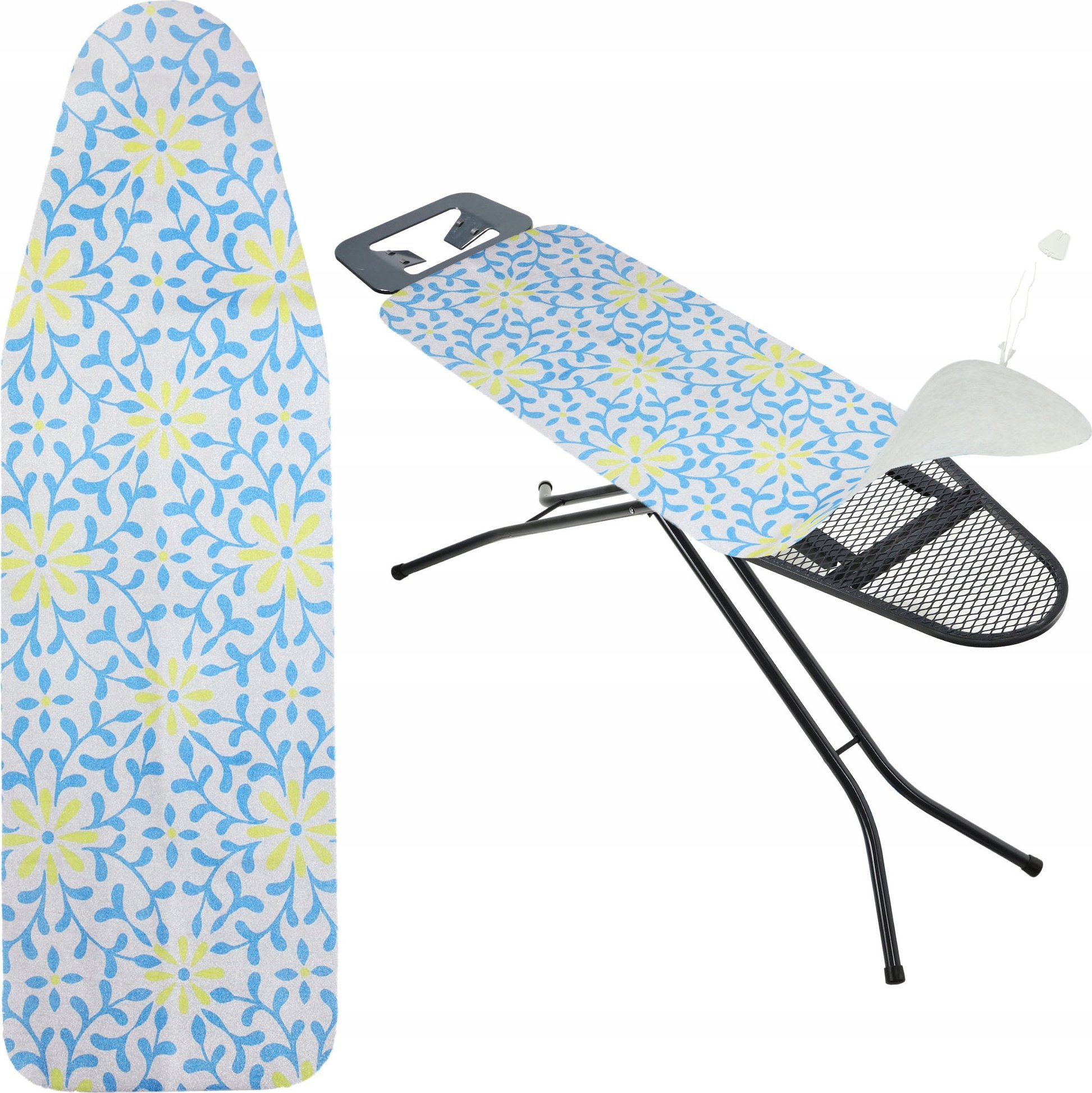 Kadax KADAX Pokrowiec Na Deskę Do Prasowania Naciągany 140x55cm Żółte Kwiaty