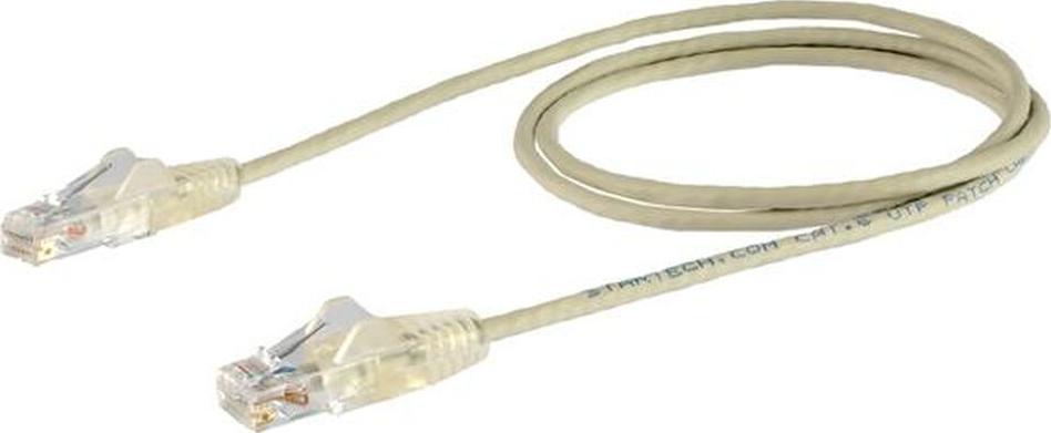 StarTech STARTECH.COM 1m Cat6-Kabel - Schlankes Cat6-Patchkabel - Grau - Snagless-RJ45-Steckverbinder - LSZH - 28 AWG Kupferdraht