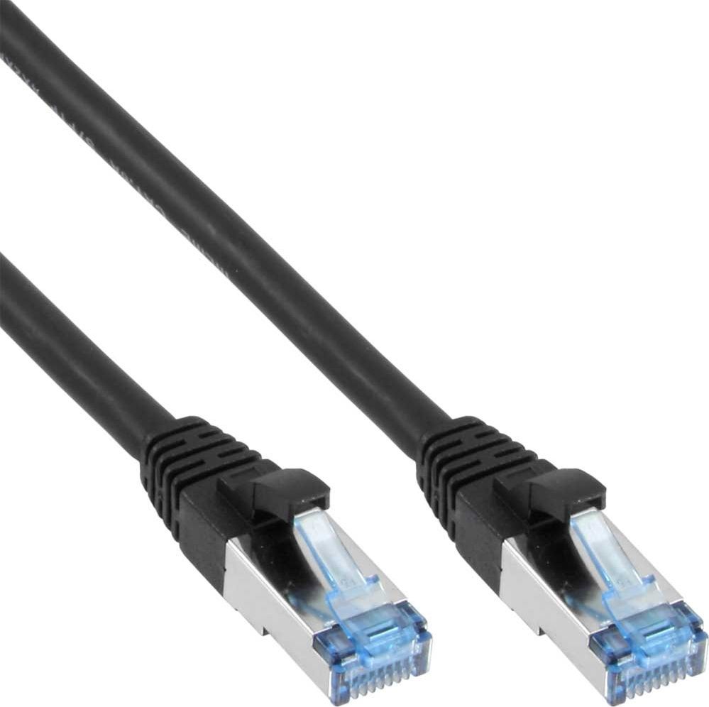 InLine Patch Cable - S / FTP (PiMf) - Cat.6A - 500MHz - Halogen Free - Copper - Black - 15m (76815S)