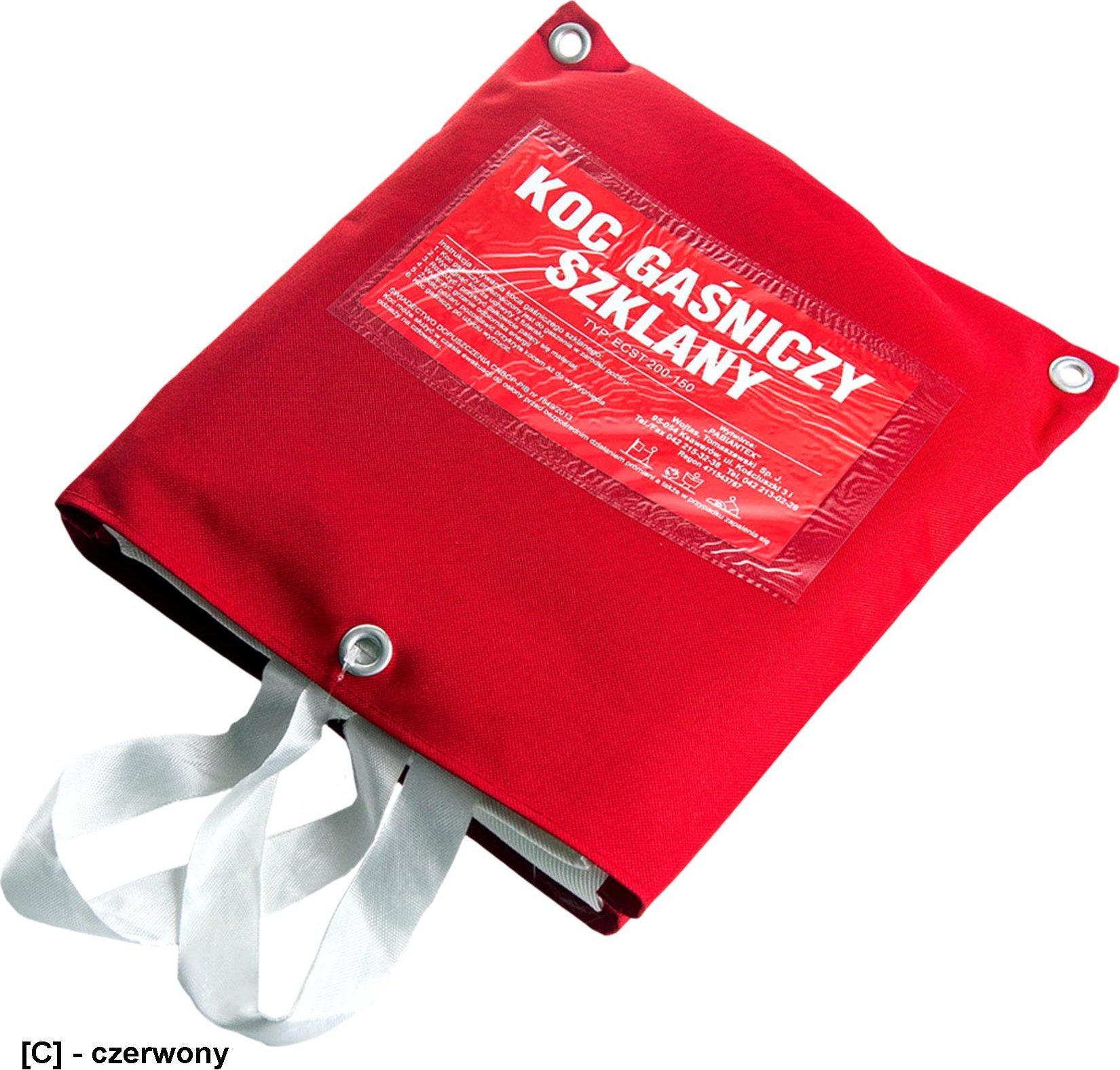 Boxmet BXKG01 - koc gaśniczy przygotowany do zamontowania na ścianie