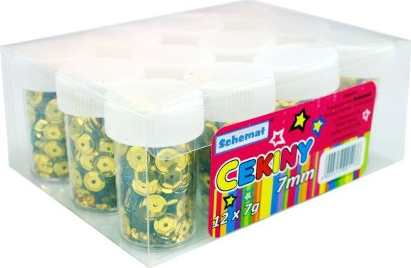 SCHEMAT Cekiny SCHEMAT 7mm op. 12szt x 7g - złote Schemat