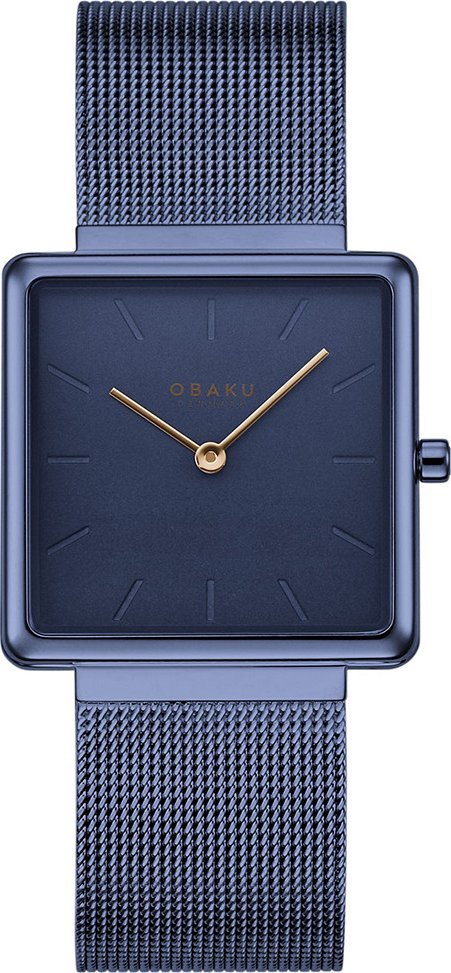 Zegarek OBAKU Zegarek damski Obaku Denmark V236LXLLML niebieski