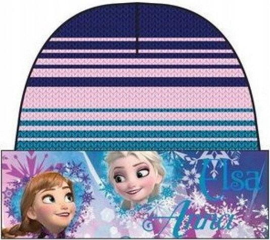 Disney Czapka zimowa Kraina Lodu 52 niebieska