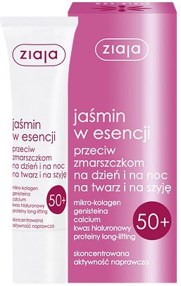 Ziaja Seria Jaśminowa Jaśmin w esencji przeciw zmarszczkom 50+ 30 ml