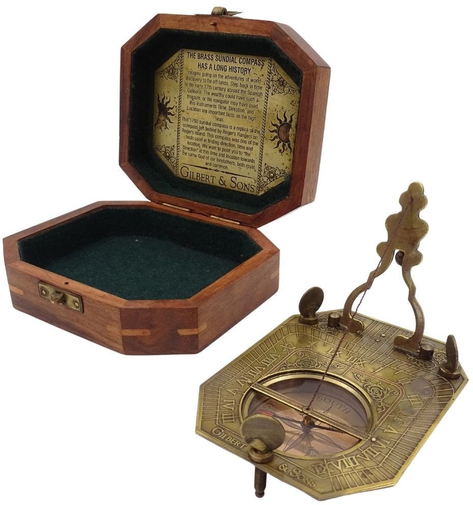 Zegar Słoneczny z Kompasem Retro - SUN-0106