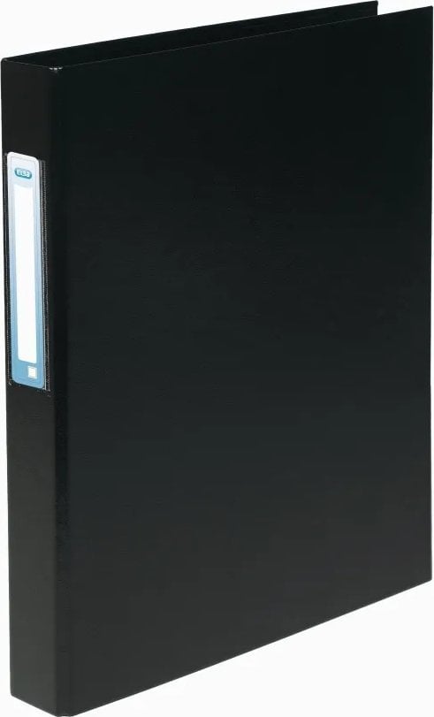 Elba Ringbind Elba PP A4 Sort ryg 35mm 2-rings m/etiket - (10 Stk x 1 )