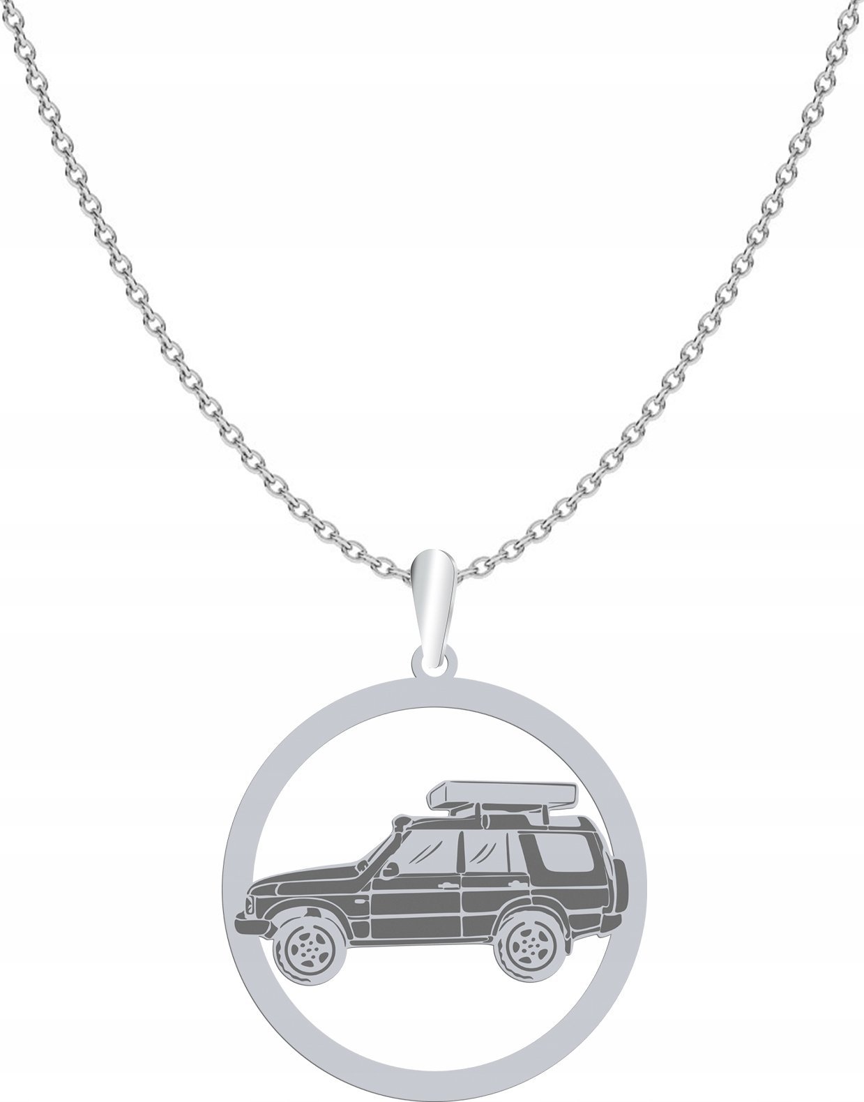 Radziszewska Jewellery Naszyjnik Srebrny Auto Wyprawowe Discovery Srebro 925 Prezent GRAWER GRATIS
