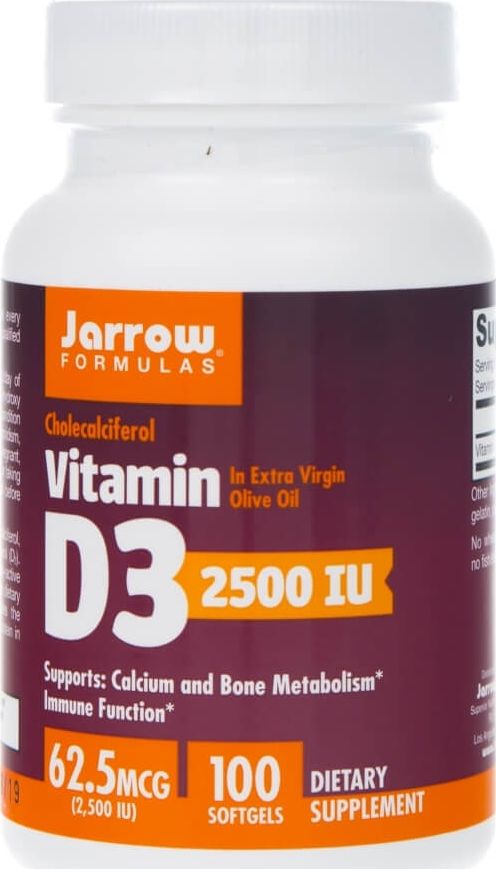 Jarrow Jarrow Vitamin D3 2500IU 100 kaps. - JAR/037