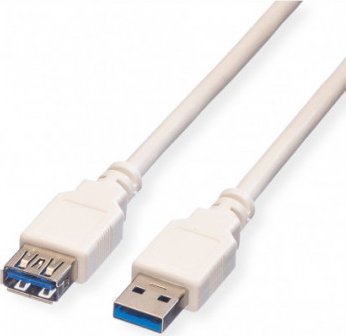 Kabel USB Triton USB-A - USB-A 0.8 m Biały (S3011-50)