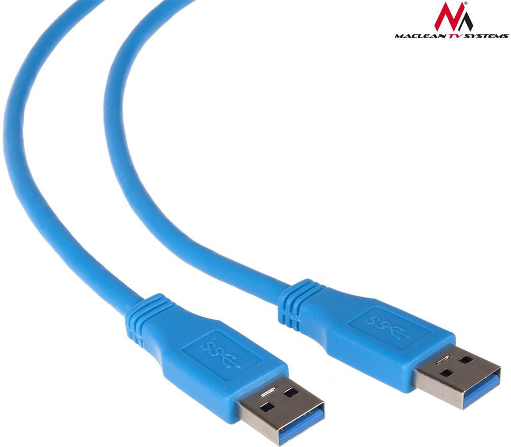 Kabel USB Maclean USB-A - USB-A 1.8 m Niebieski (MCTV-582)