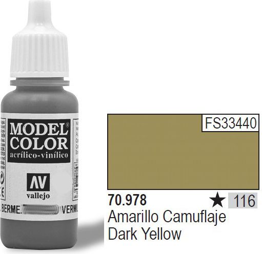 Vallejo Farba Nr116 Dark Yellow 17ml