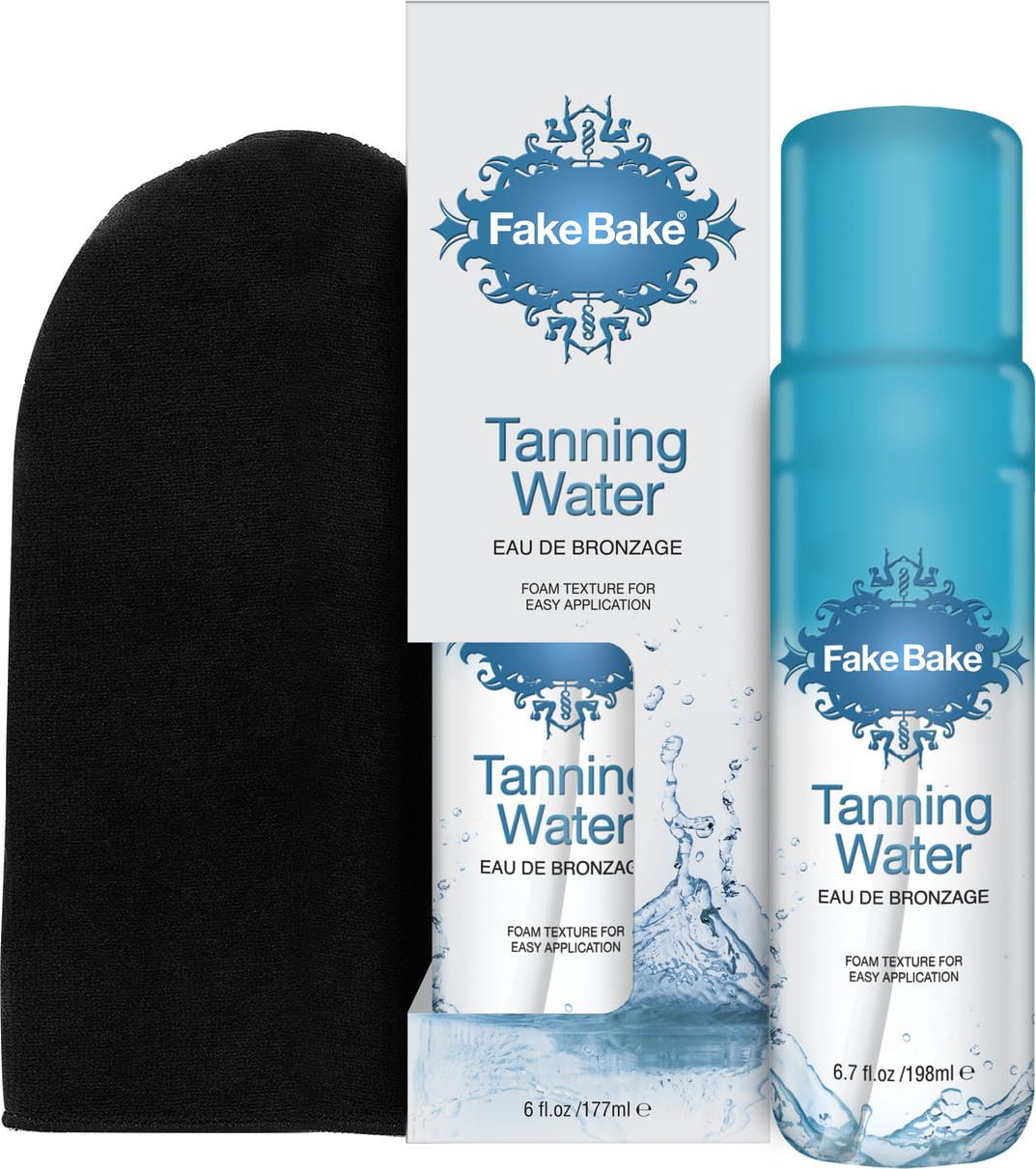 Fake Bake Tanning Water samoopalacz w postaci wodnej pianki 198ml + rękawica
