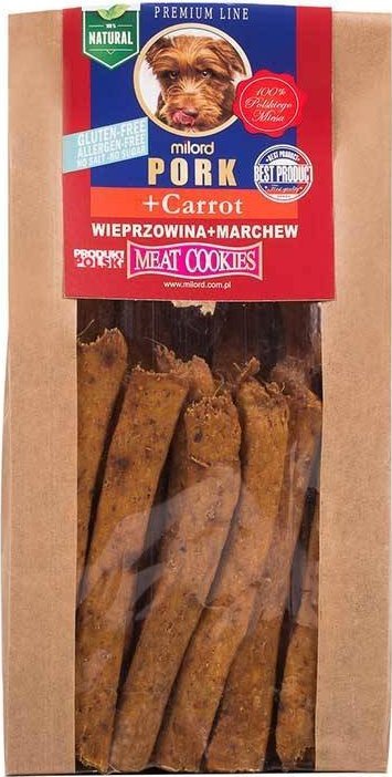 Ciastka dla psa Milord wieprzowina i marchew 80 g