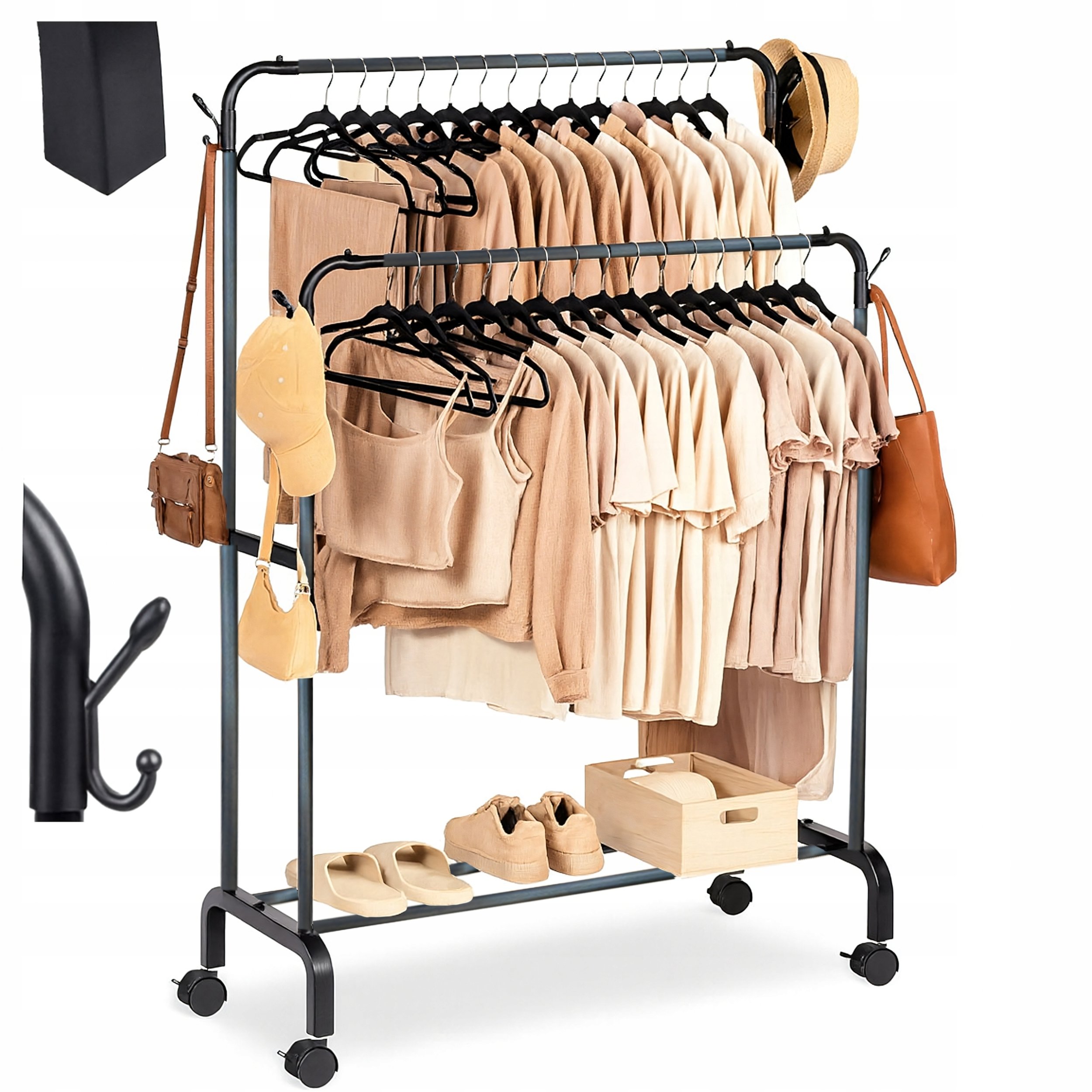 WIESZAK NA UBRANIA BUTY WOLNOSTOJĄCY KANZA