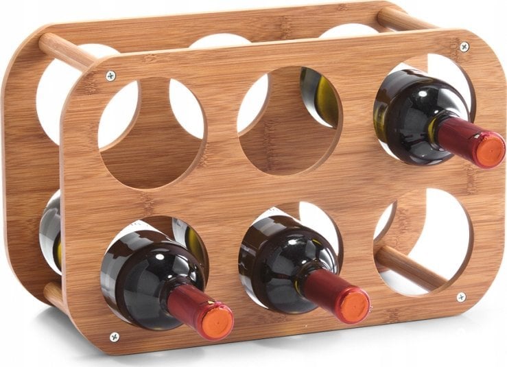 Zeller Bambusowy stojak na wino, 6 butelek, 38 x 16 x 24 cm