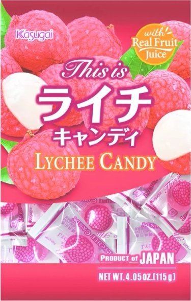 Cukierki o smaku lychee 115g - Kasugai