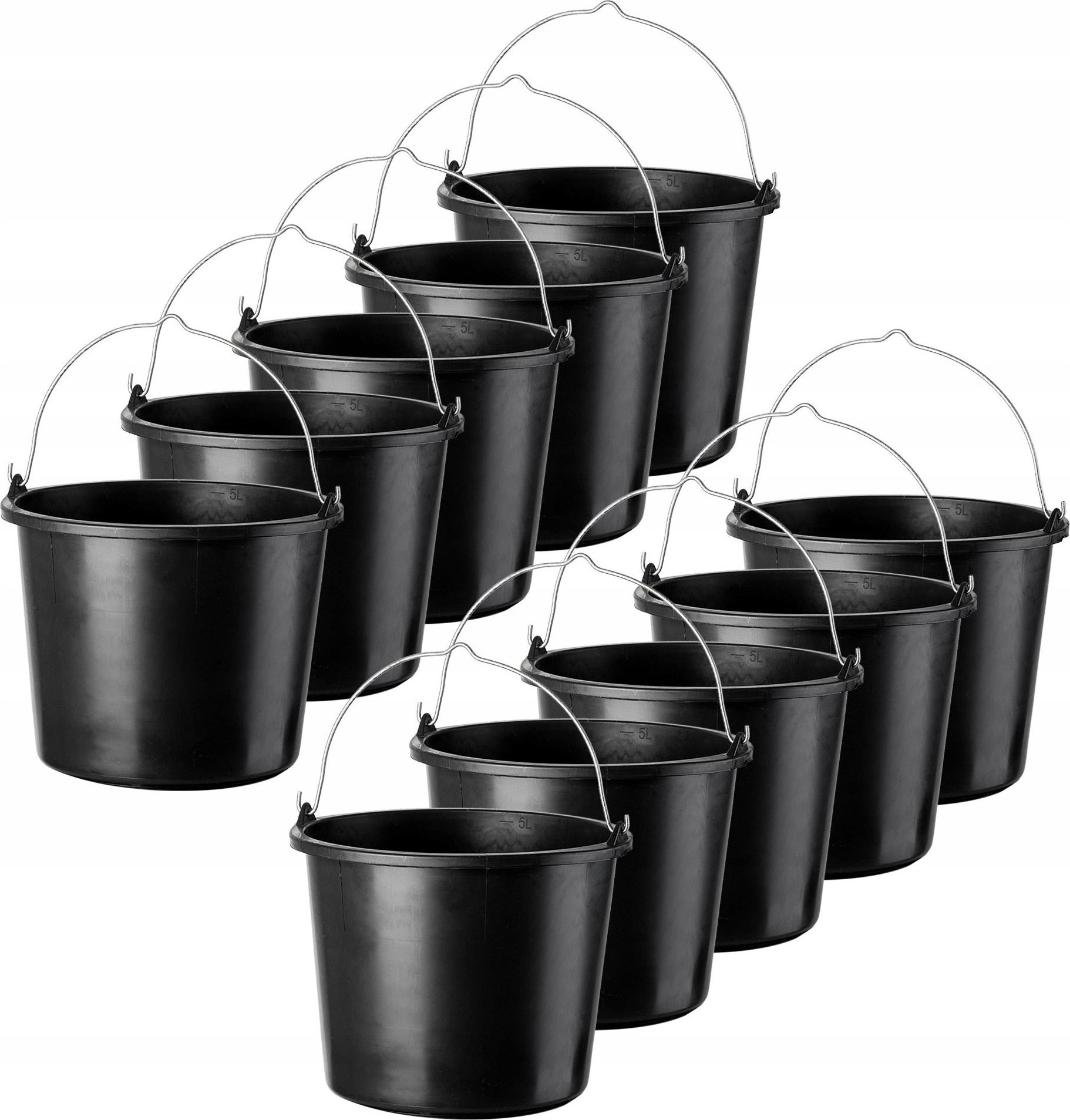 Kadax Wiadro Budowlane Gospodarcze Plastikowe 12L 10szt