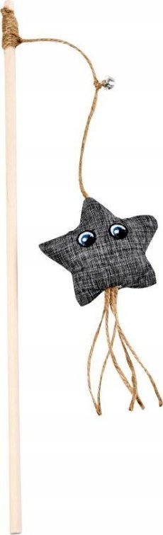 Barry King Wędka dla kota z szarą gwiazdką, 9x40cm