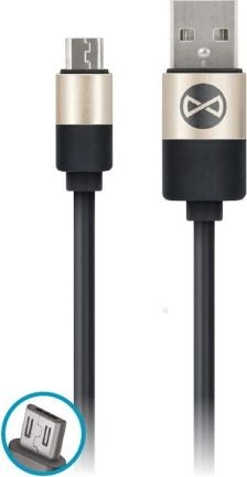 Kabel USB Forever USB-A - microUSB 1 m Czarny (GSM032573)