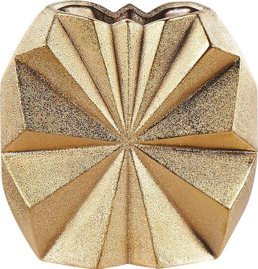 Beliani Wazon dekoracyjny ceramiczny 25 cm złoty AELIA!