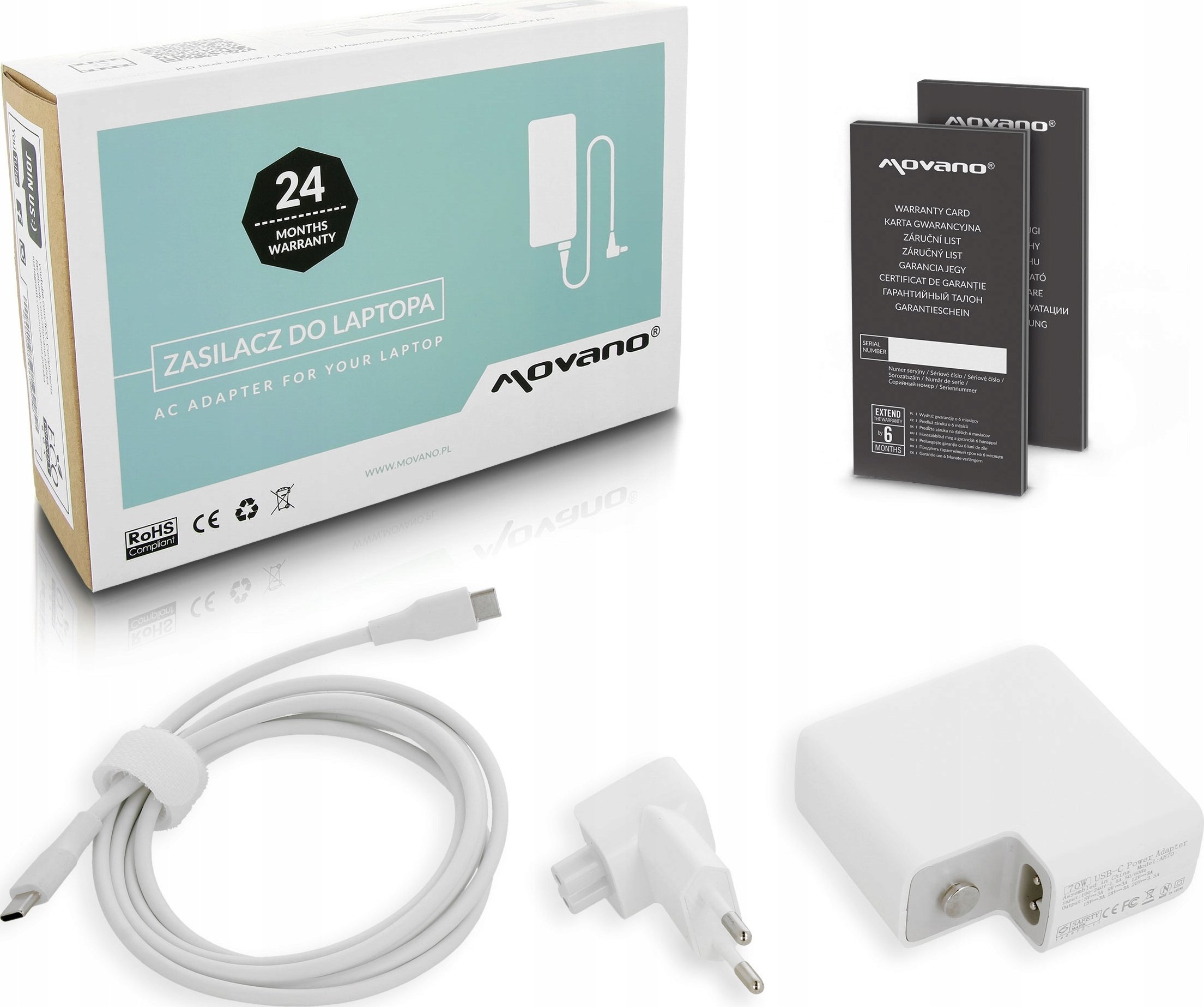 Zasilacz do laptopa 3DSimo Zasilacz Ładowarka USB-C 70W do laptopa